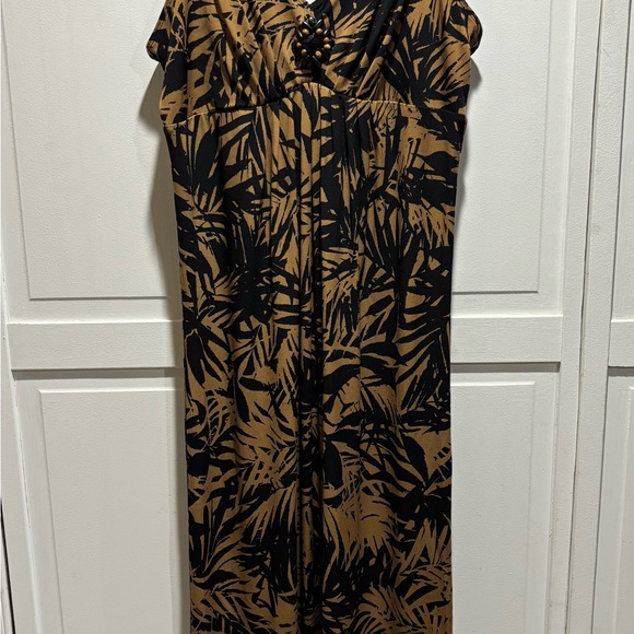Ruby Rd. Dresses & Skirts - Ruby Rd. Tropical Black and Tan Maxi Dress Women's Size Small